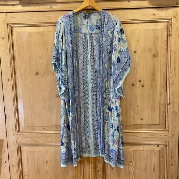 Angie Floral Duster Kimono Small - Picture 1 of 6